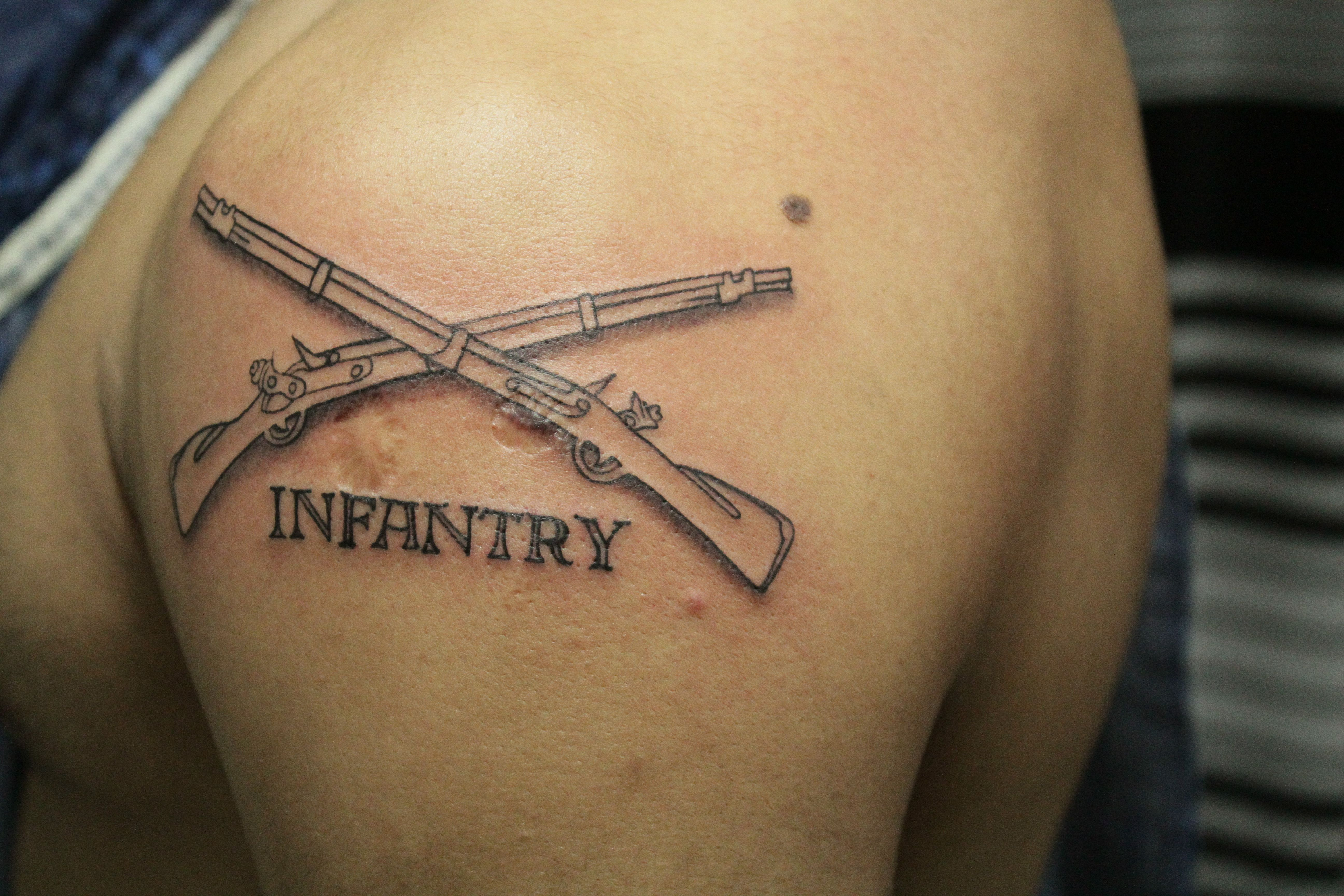 Infantry Tattoo Infantry Tattoos Tattoos Gallery Compass Tattoo throughout dimensions 5184 X 3456