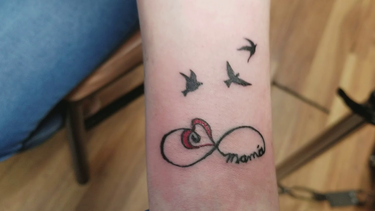 Infinity Sign Wth Red Heart And Flying Birds Tattoo Boris intended for size 1280 X 720