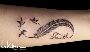 Infinitysignfeatherandbirds Infinity Tattoo With Birds And pertaining to sizing 2888 X 1664