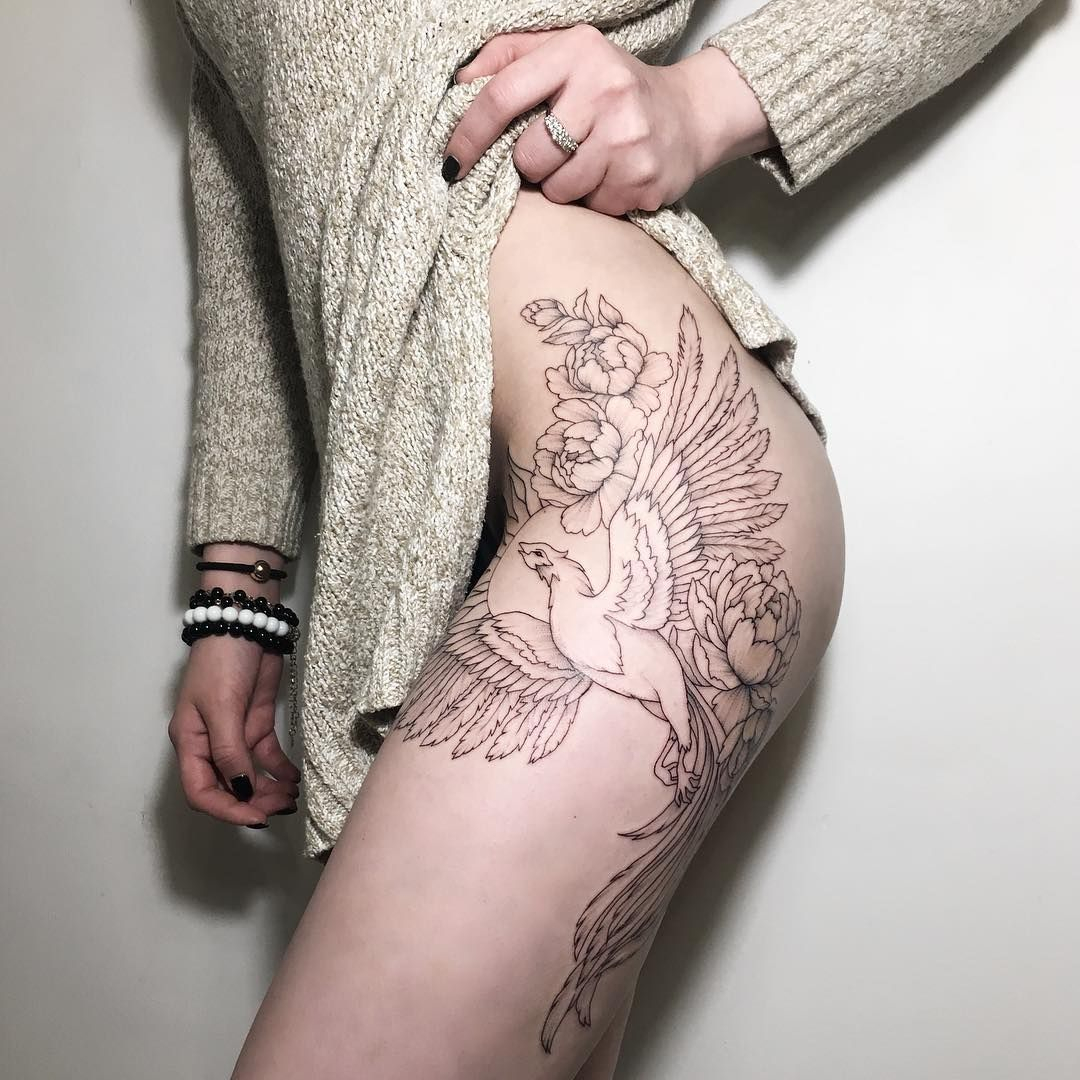 Ira Shmarinova On Instagram Tattoo Linework Dotwork Phoenix in sizing 1080 X 1080