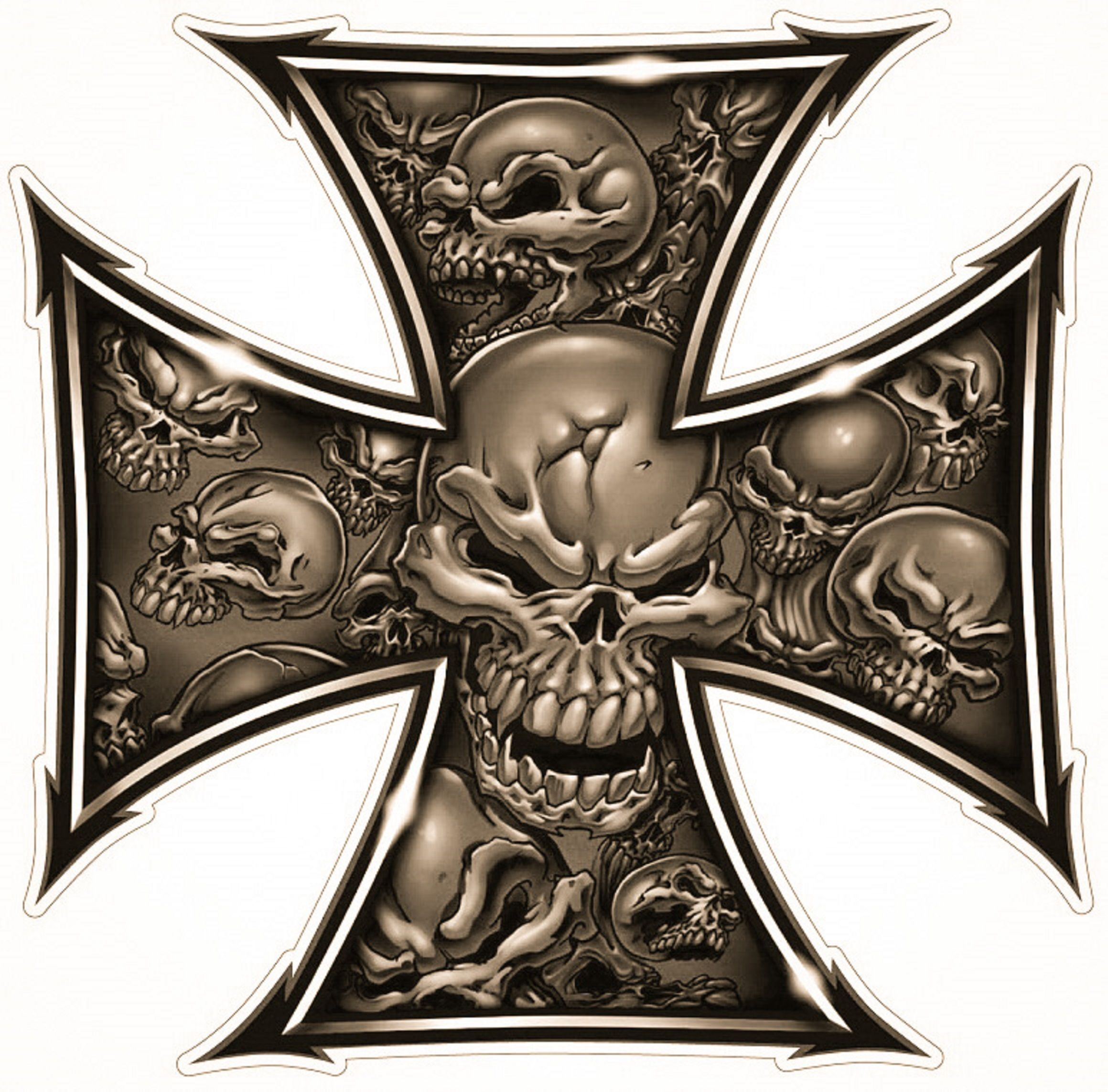 Iron Cross Tattoos In 2019 Skull Skull Art Skull Crafts within proportions 2319 X 2286