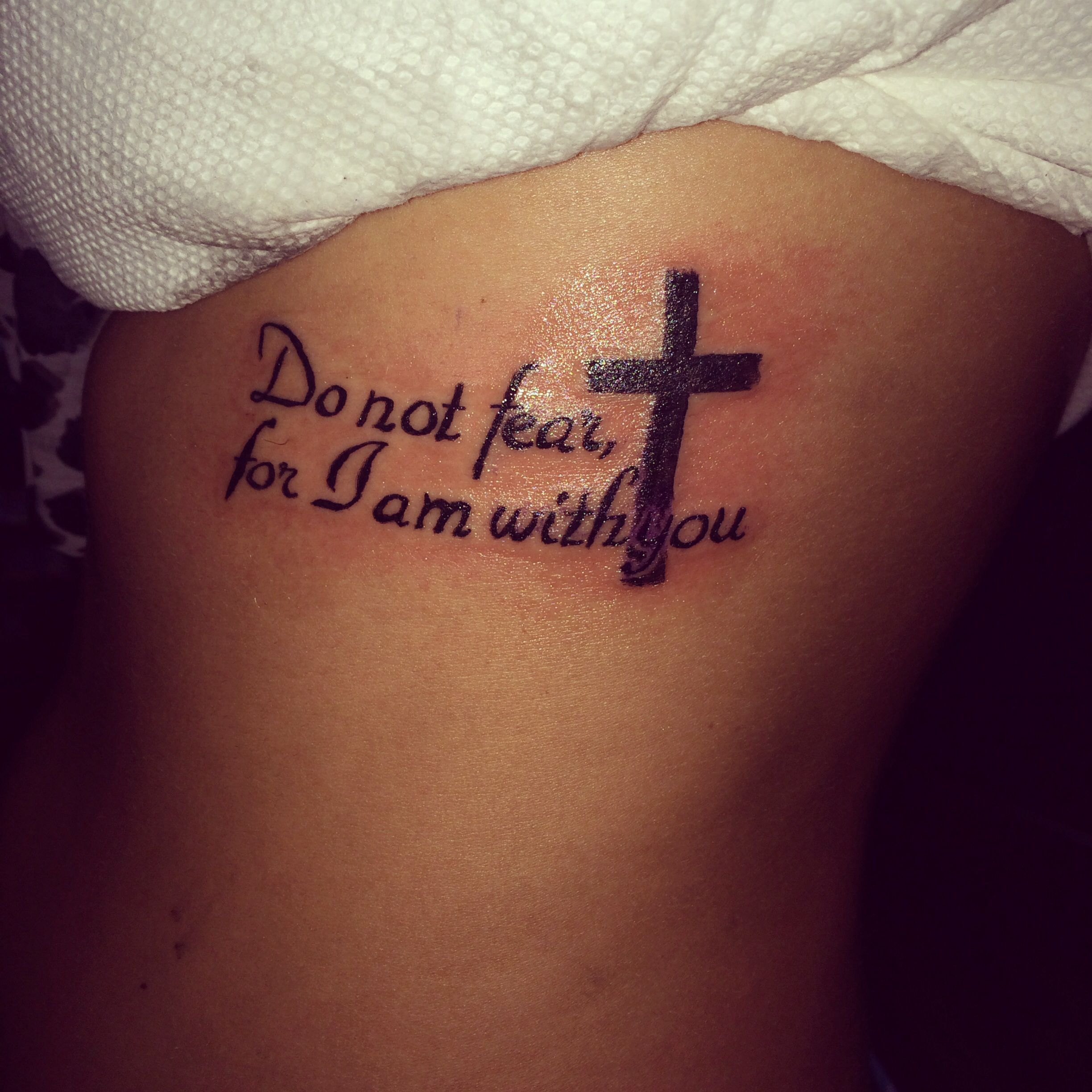 Isaiah 4110 Cross Tattoo Do Not Fear For I Am With You I Want This inside measurements 2448 X 2448