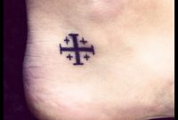 Jerusalem Cross Ankle Tattoo Live The Fourth Ink Ankle Tattoo inside proportions 1435 X 1435