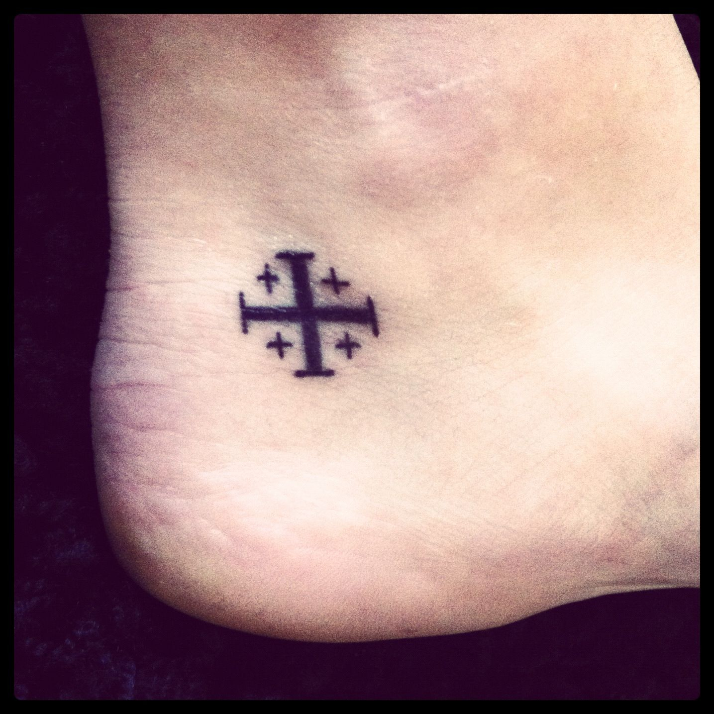 Jerusalem Cross Ankle Tattoo Live The Fourth Ink Ankle Tattoo inside sizing 1435 X 1435