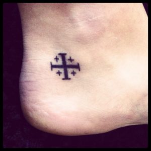 Jerusalem Cross Ankle Tattoo Live The Fourth Ink Ankle Tattoo intended for size 1435 X 1435