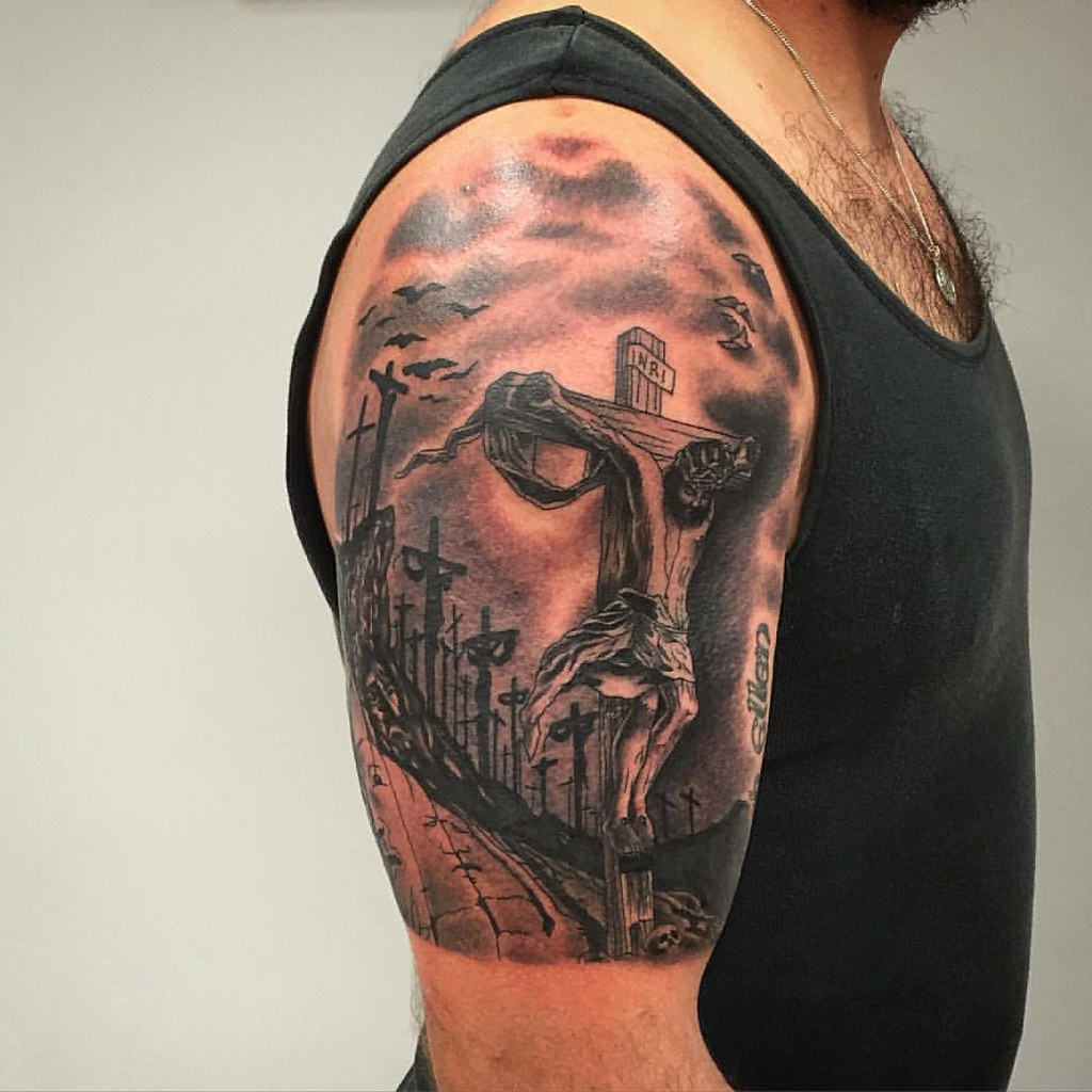 Jesus Andresgomeztattoo Ancientritualstattoo Shading S Flickr for dimensions 1024 X 1024