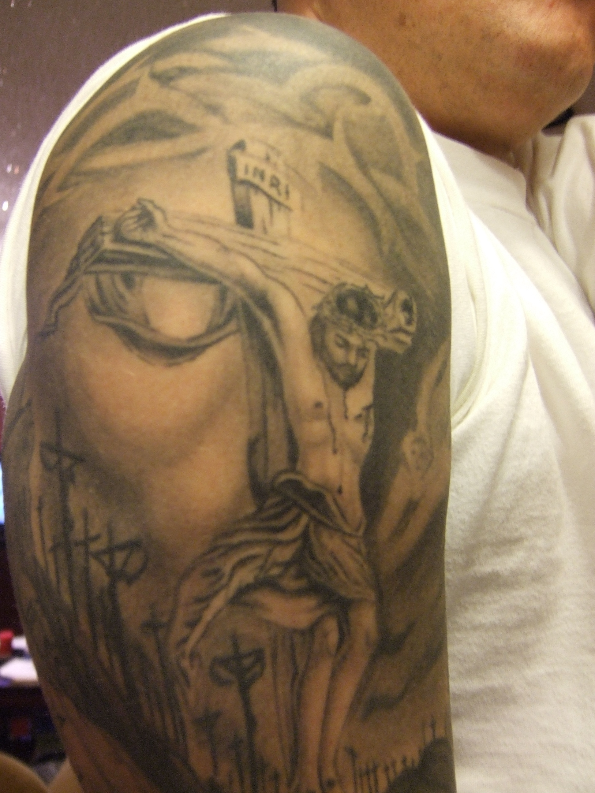 Jesus Inside Of Face Tattoo Picture for sizing 1944 X 2592