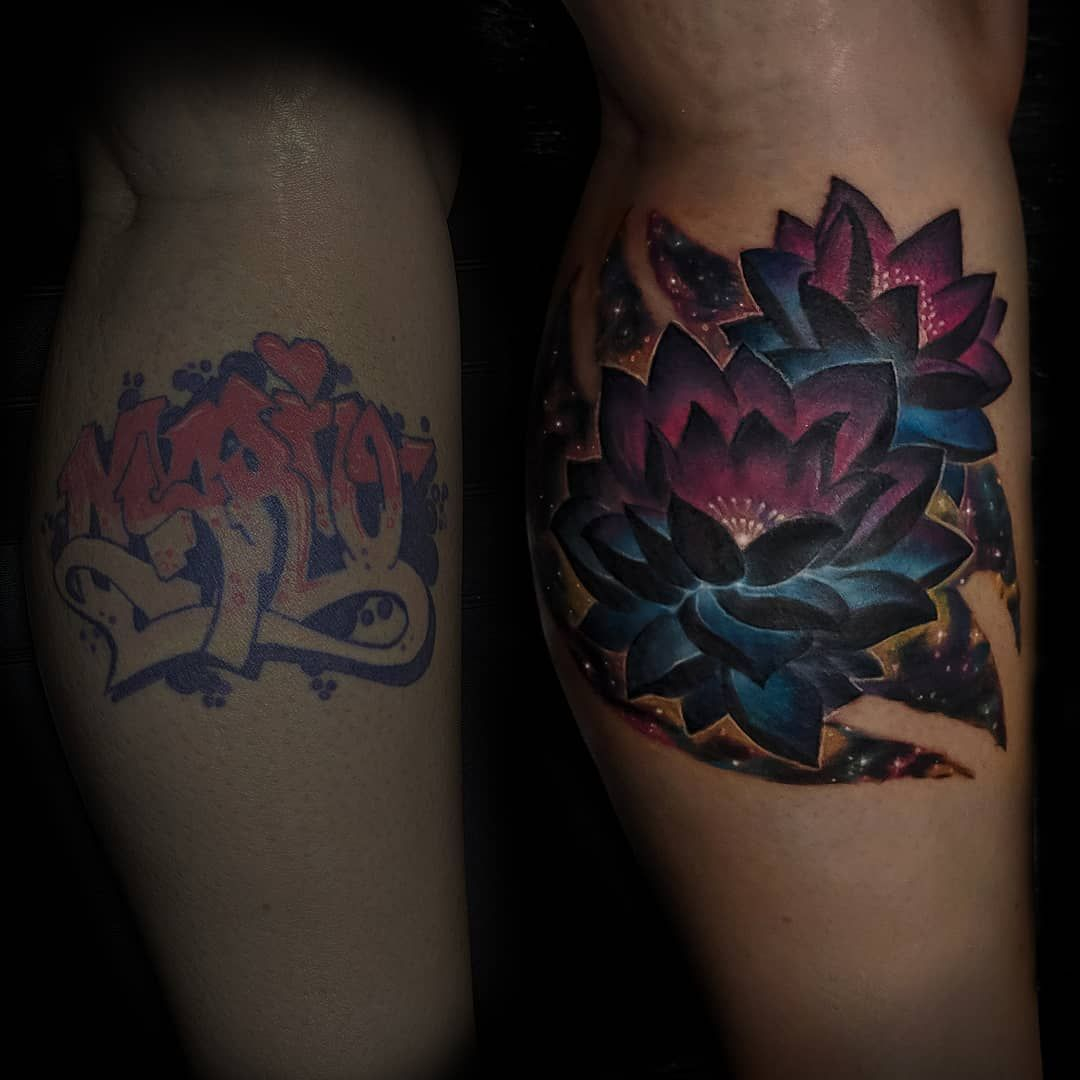 Just Finished This Dark Lotus Galaxy Cover Up Tattoo Tatt Ink intended for dimensions 1080 X 1080