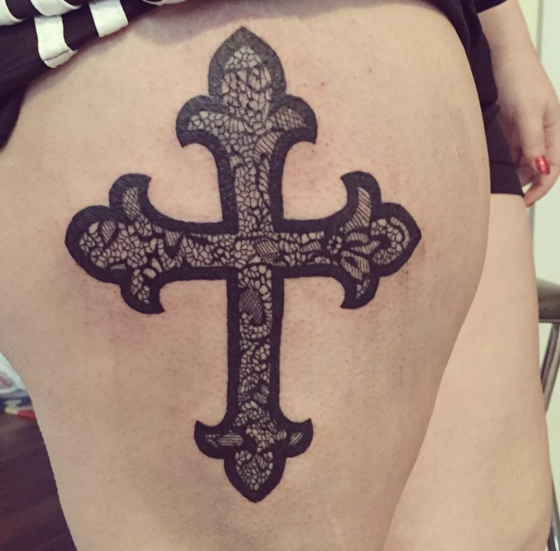 Lace Cross Tattoo Tattoo Ideas Tattoos Jewellery Fashion regarding proportions 1125 X 1108