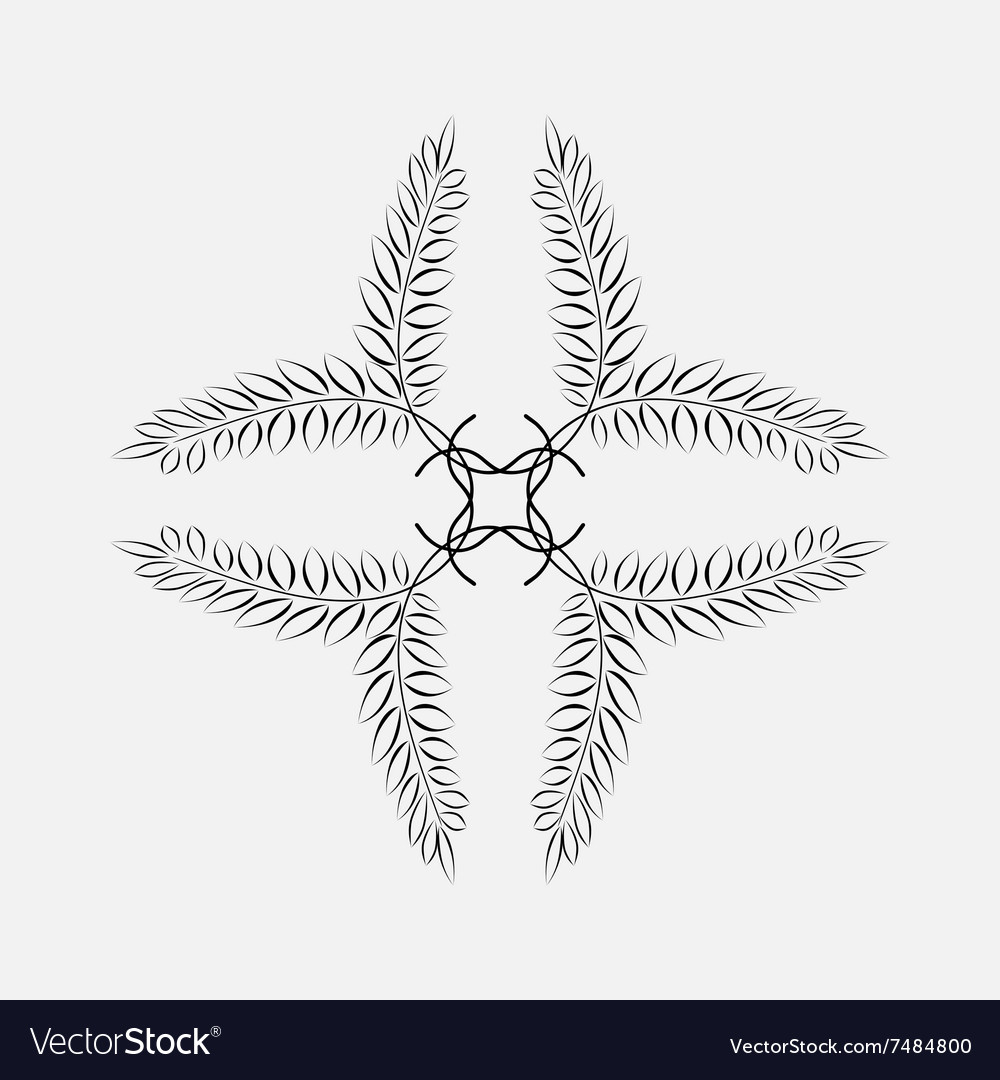 Laurel Wreath Tattoo Black Ornament Cross Sign Vector Image regarding proportions 1000 X 1080