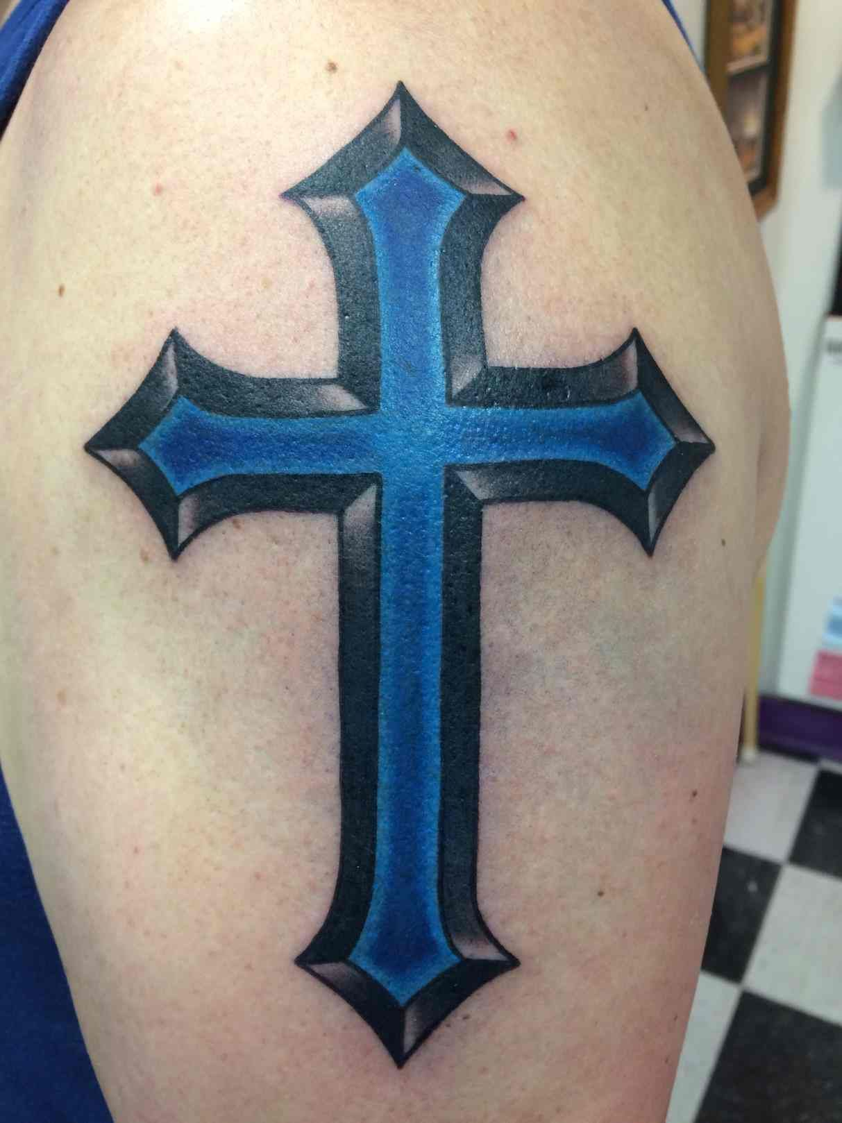Law Enforcement And Cross Tattoo Google Search Tattoos inside proportions 1213 X 1618