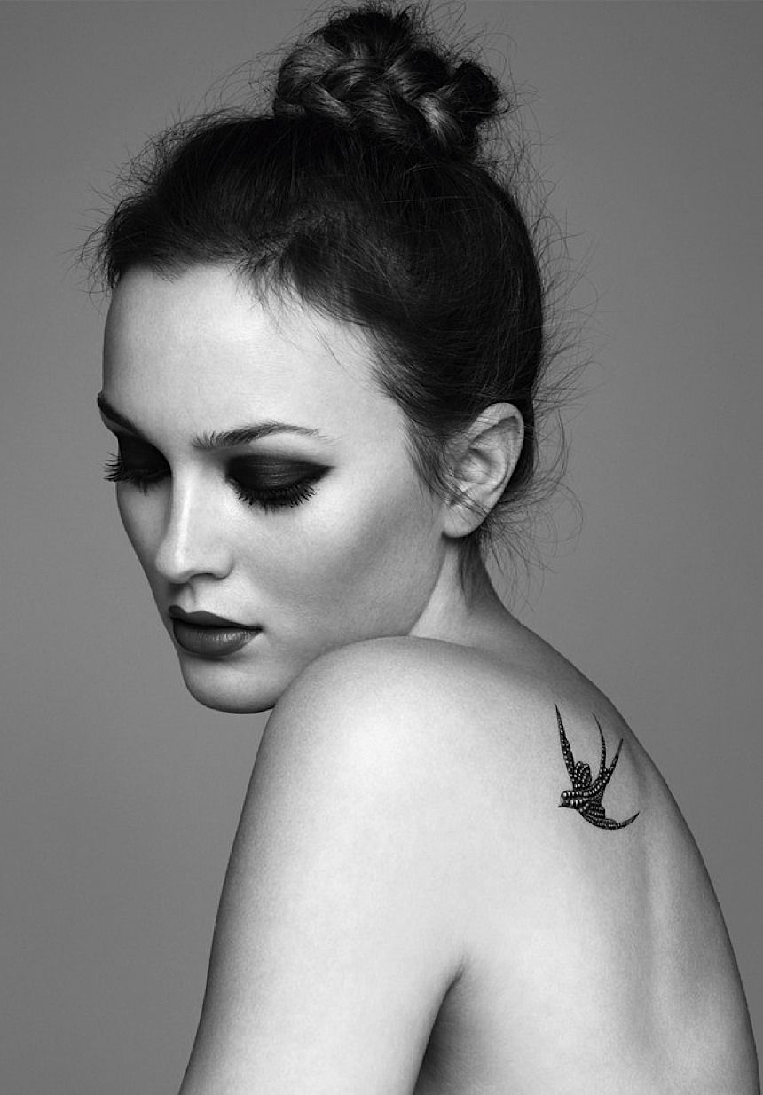 Leighton Meester Marieclaireuk Fashion Icons Chanel Tattoo with size 860 X 1234