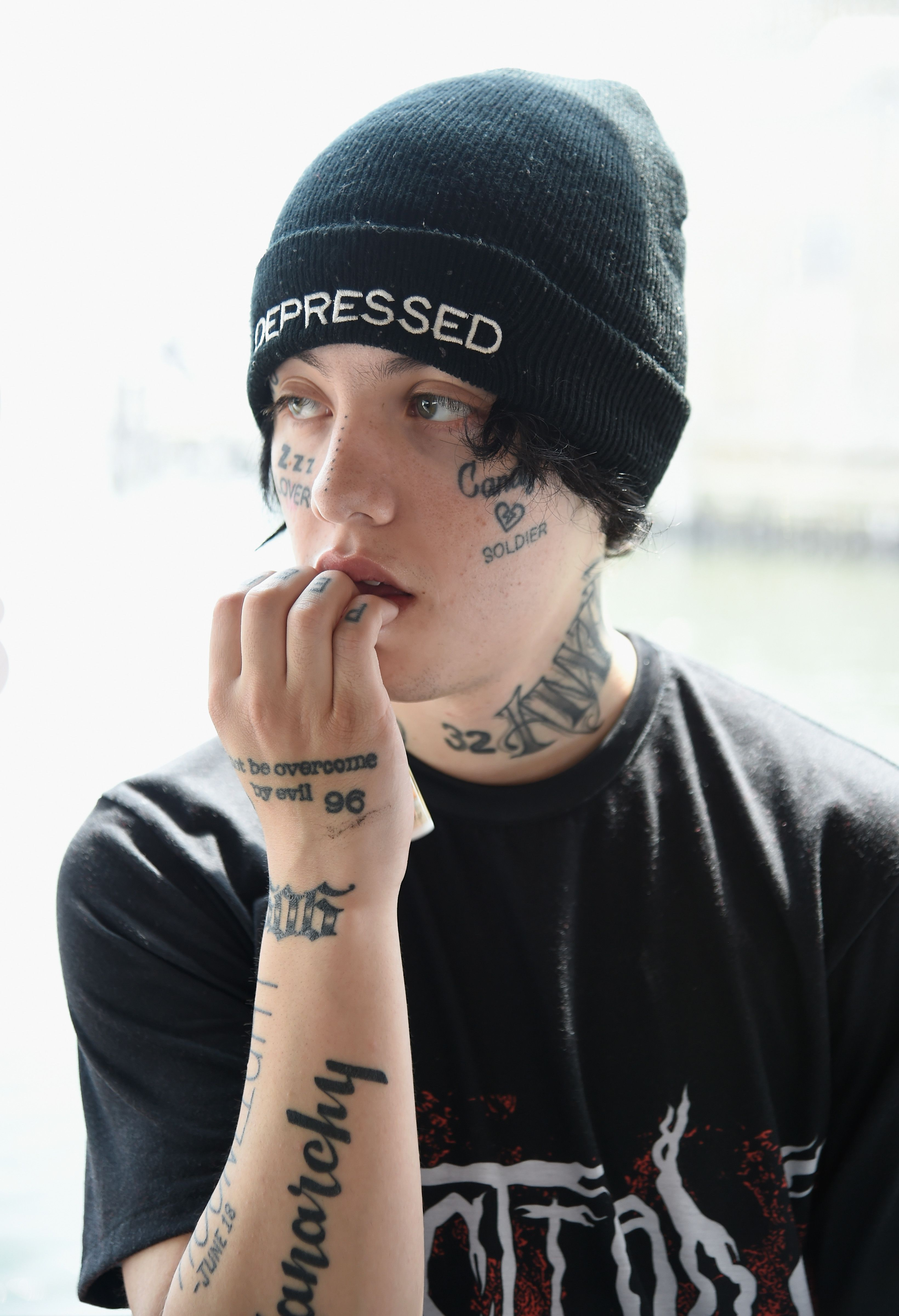 Lil Xans Face Tattoo Meanings And Pictures See Lil Xans 11 Face pertaining to measurements 3280 X 4800