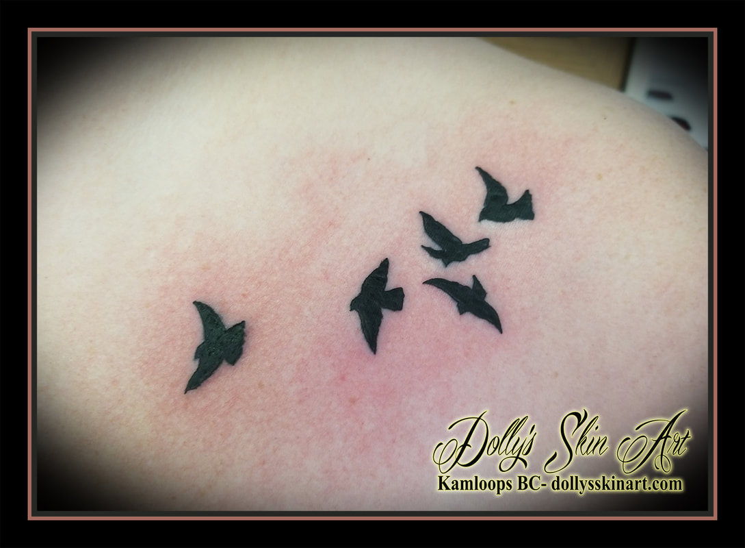 Little Birds For Melanie Dollys Skin Art Tattoo Kamloops Bc with regard to sizing 1089 X 800