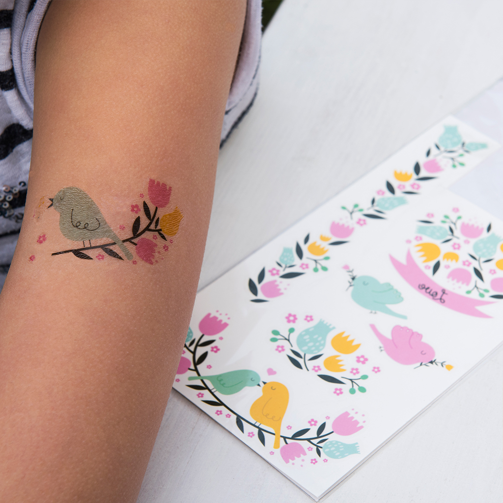 Love Birds Temporary Tattoos Rex London Dotcomgiftshop with size 1024 X 1024