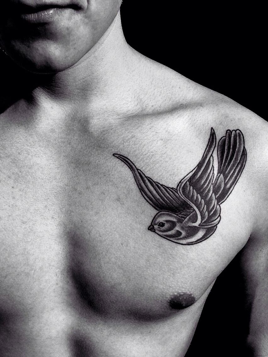 Male Chest Tattoo Bird Tattoo Chest Tattoo Birds Chest Tattoo pertaining to sizing 852 X 1136