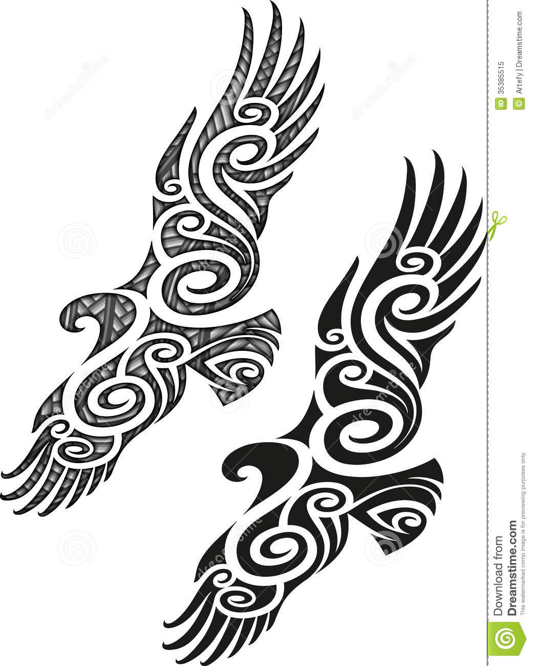 Maori Tattoo Pattern Eagle Stock Vector Illustration Of with regard to size 1041 X 1300