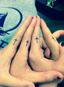 Matching Cross Tattoos Ink Finger Tattoos Cross Tattoo Designs within size 1530 X 2048