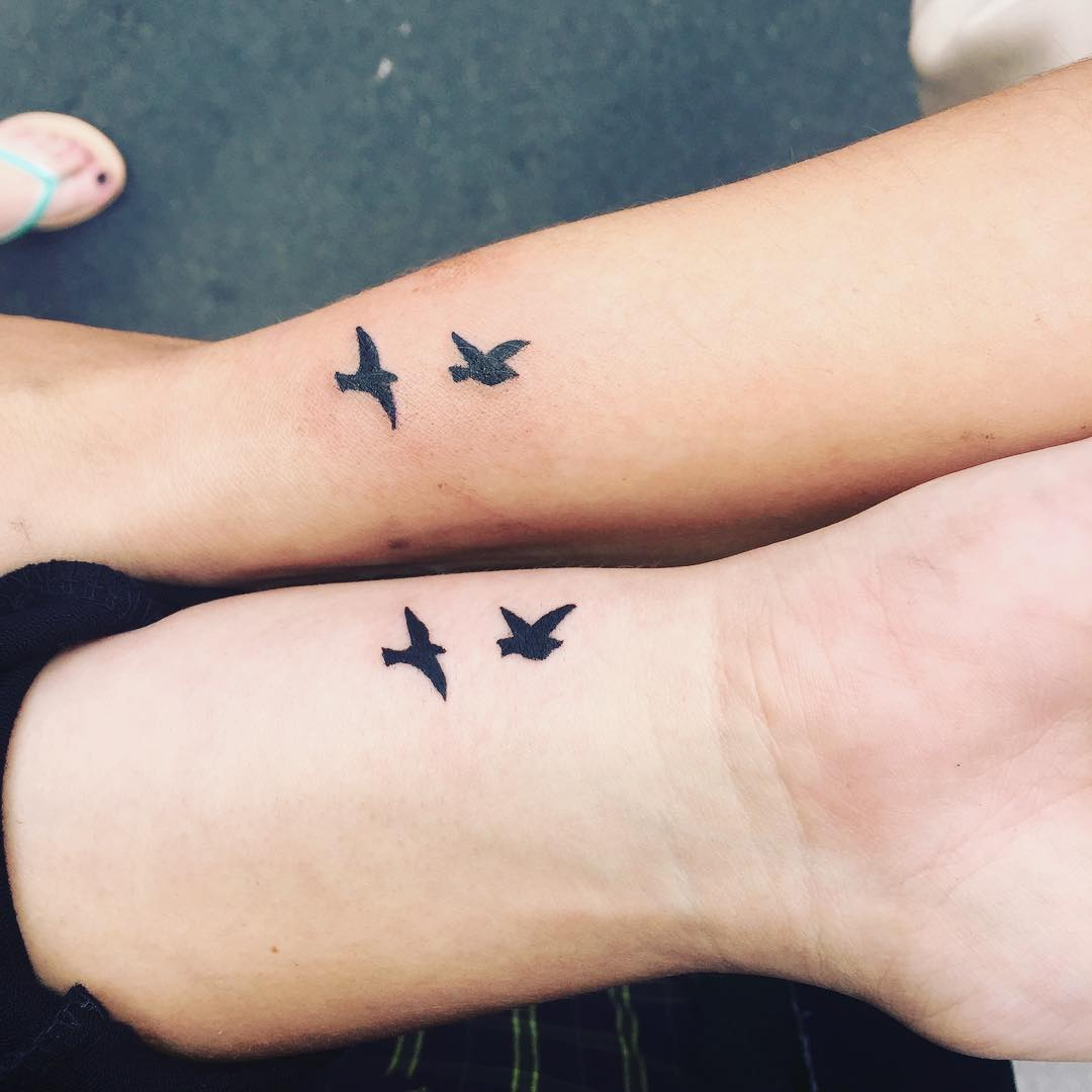 Matching Love Bird Tattoos in dimensions 1080 X 1080