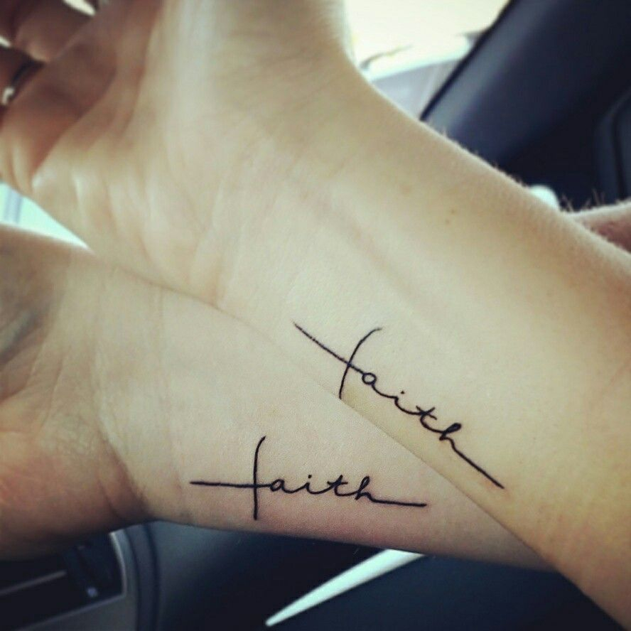 Matching Sister Tattoos Faith Cross God Love Family Wrist with regard to size 888 X 888