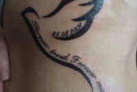 Memorial Tattoo Of A Bird Including A Date And The with regard to measurements 1000 X 1000