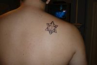 Men Upper Back Simple David Star Cross Tattoo Golfian pertaining to dimensions 1280 X 960