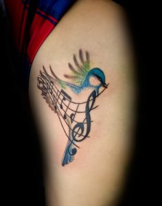Music Notes And Bird Tattoo Tatoos Tattoos Songbird Tattoo intended for measurements 1200 X 1527