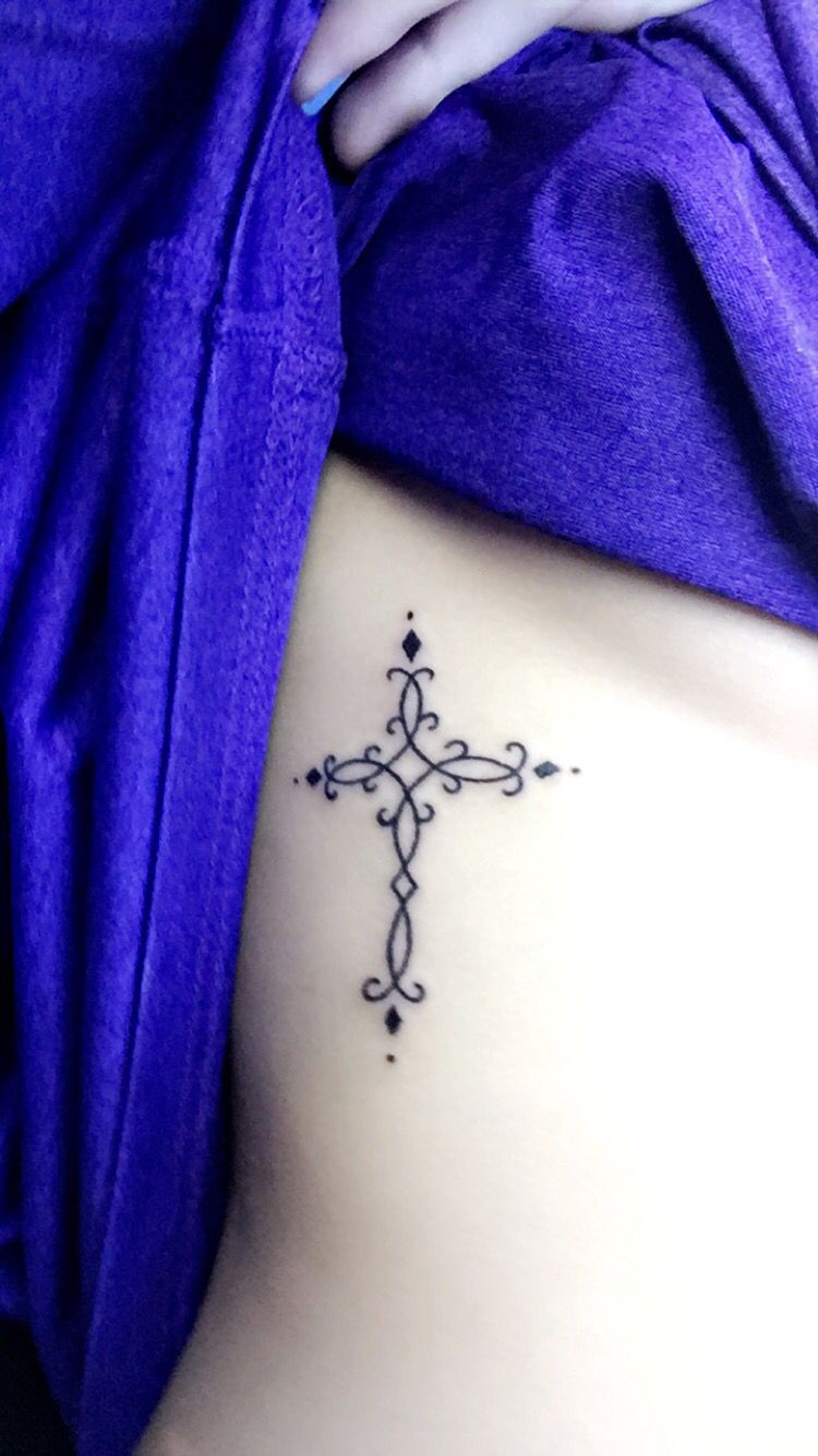 My Cross Tattoo On My Ribs In Love Super Painful But Worth It within measurements 750 X 1334