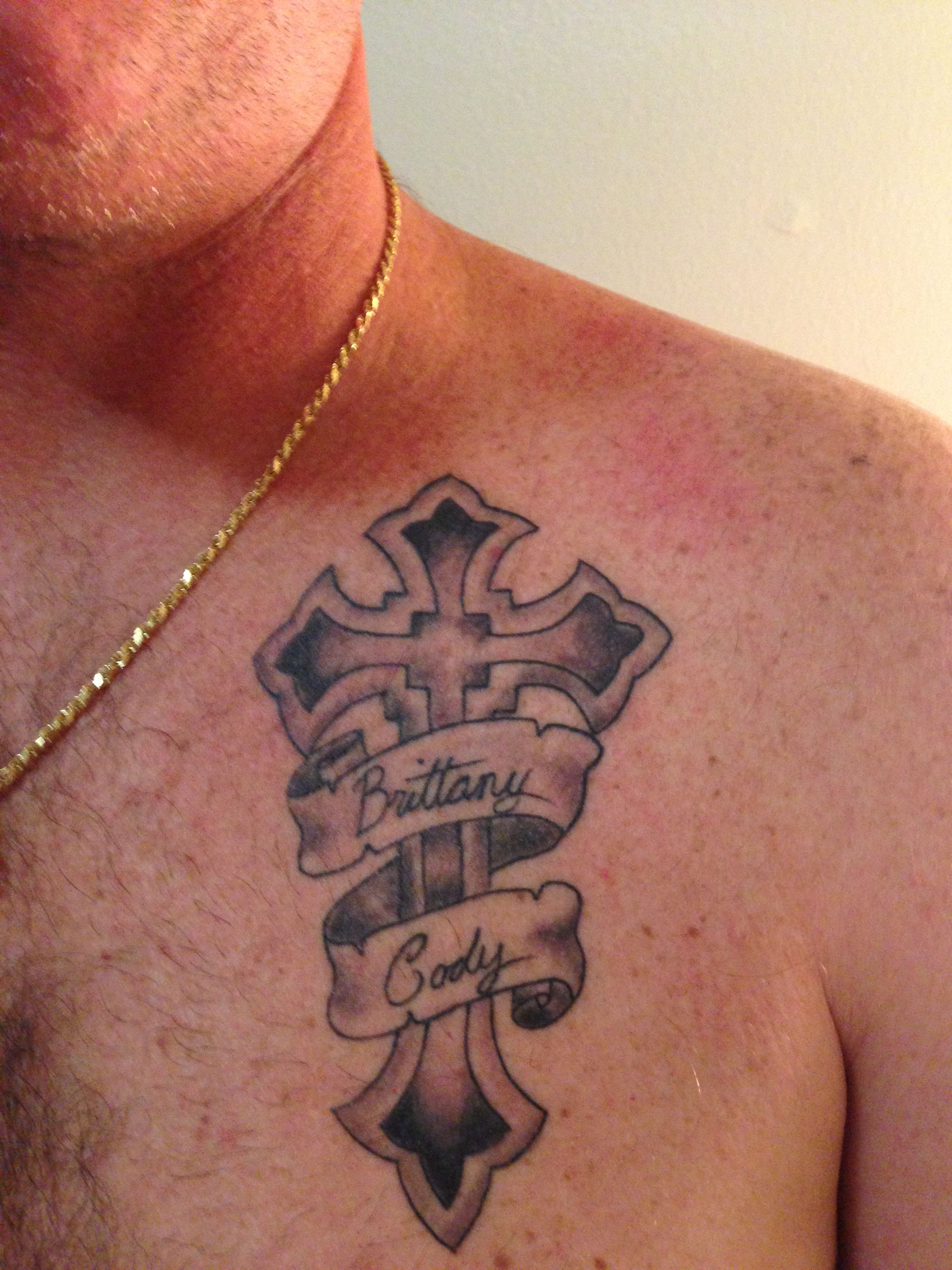My Cross Tattoo With My Kids Names Tatoo Cross Tattoo For Men with regard to dimensions 2448 X 3264