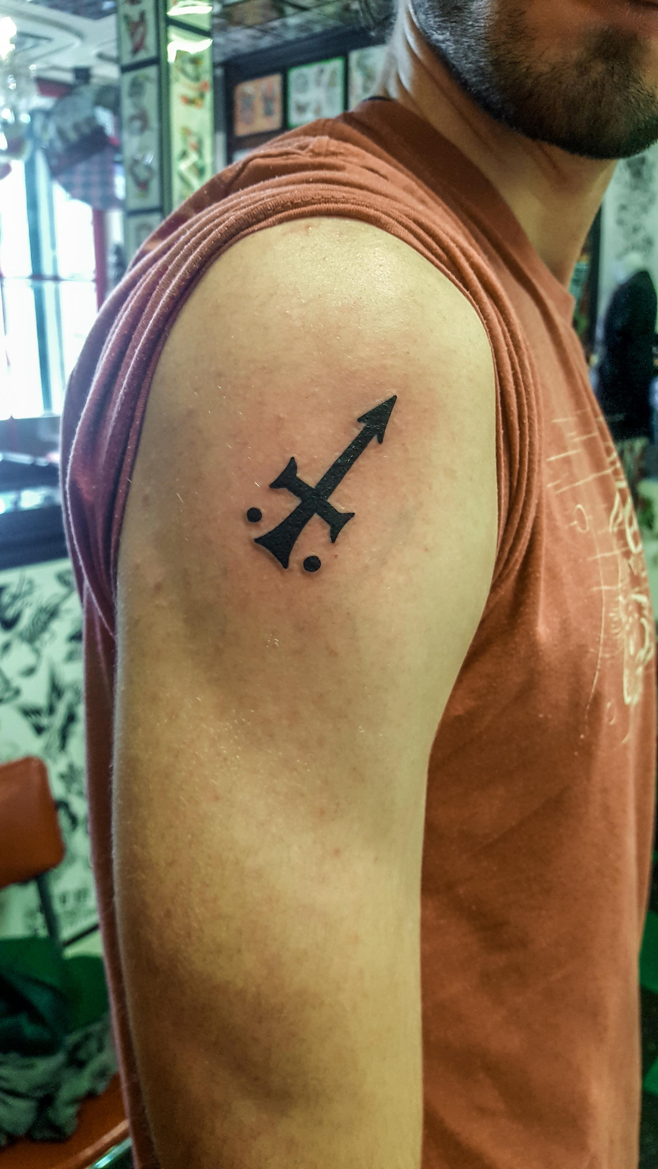 My First Tattoo Alchemical Symbol For Iron Because My Last Name for sizing 2250 X 4000