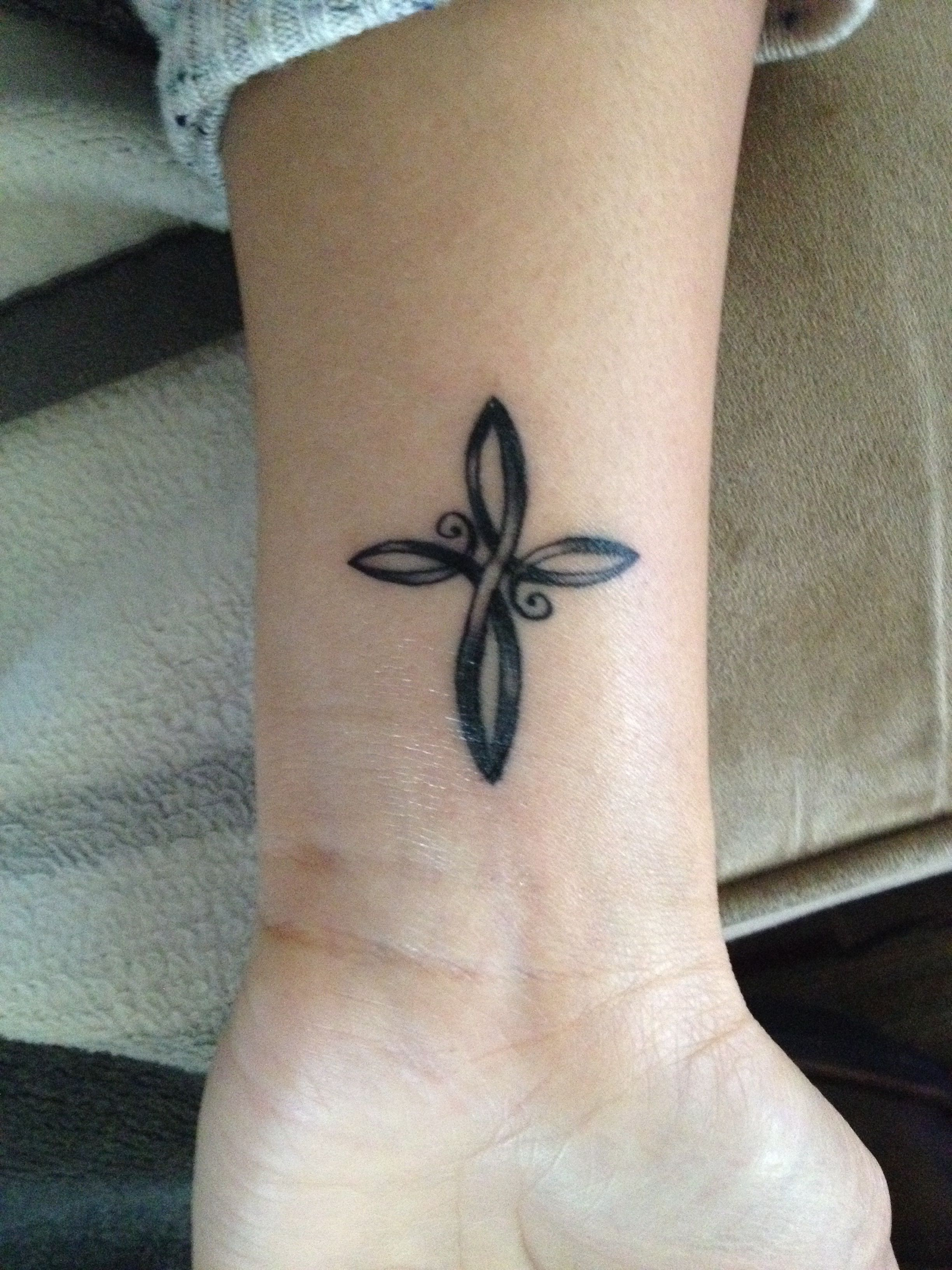 My Infinity Cross Absolutely Love It Tattoo Infinity Tattoos intended for sizing 2448 X 3264