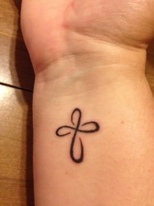 My Infinity Cross Wrist Tattoo Love This Design Tattoos intended for size 2448 X 3264