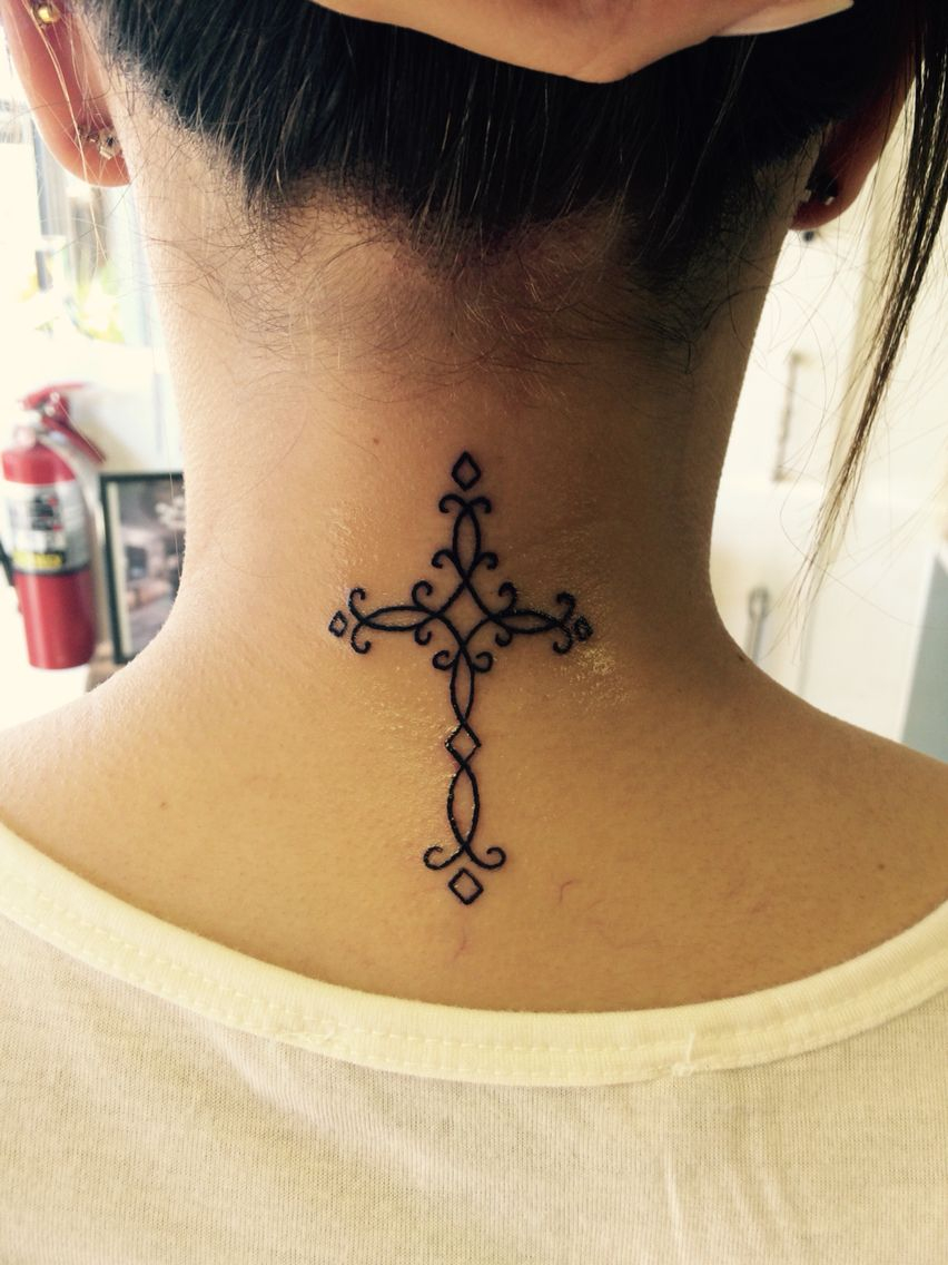 My New Cross Tattoo Simple Yet So Detailed In Love Tattoo with regard to proportions 852 X 1136