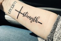 My New Strength Cross Tattoo Tattoos Tattoos Girly Tattoos throughout proportions 3024 X 3024