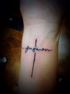 My Newest Forgiven Cross Tattoo Ideas Tattoos Wrist Tattoos pertaining to measurements 852 X 1136