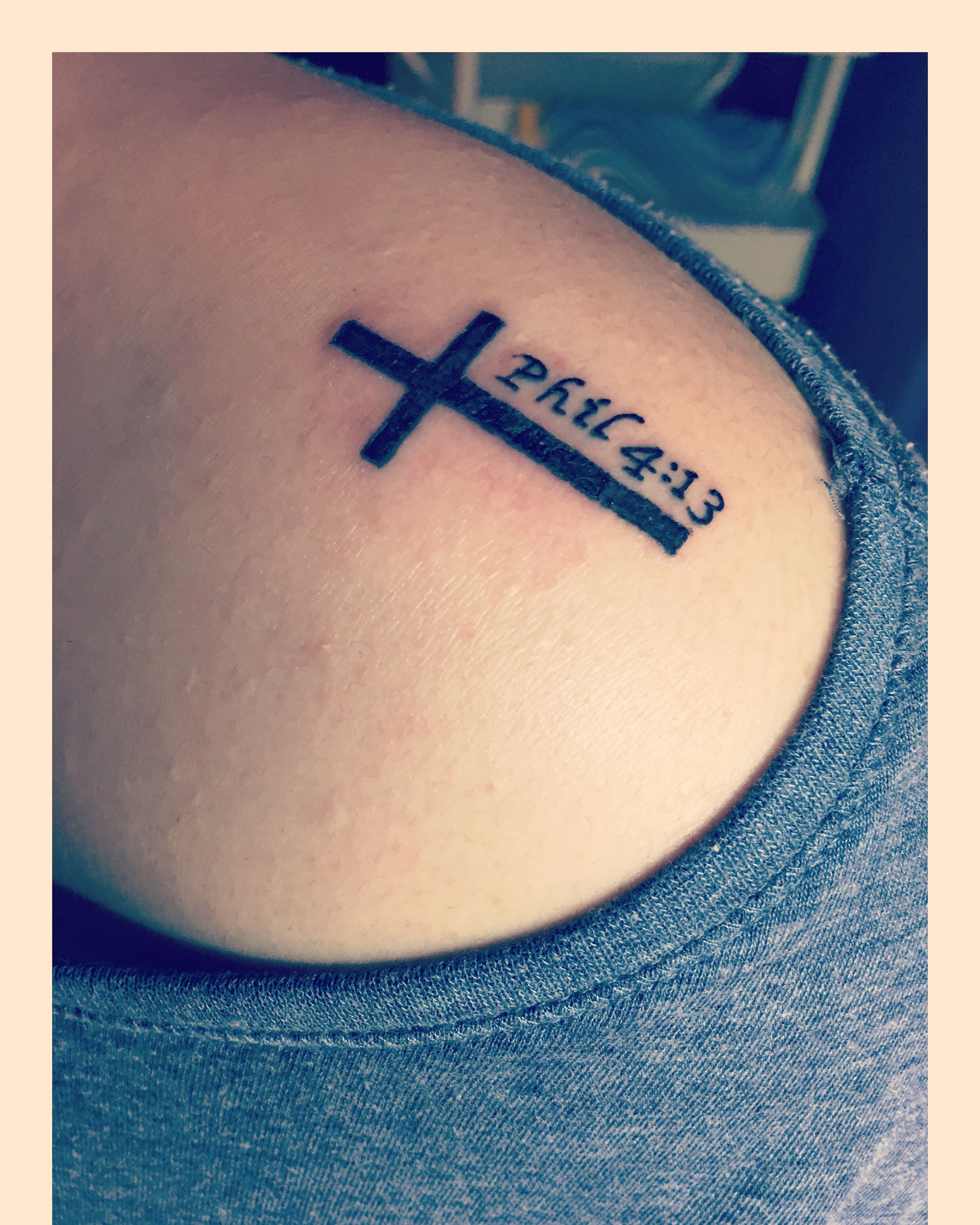 My Own Ink Finally Got My Cross And Philippians 413 Verse inside sizing 3024 X 3779