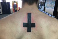 My Upside Down Cross Done Lucky At Tattoo Charlies Thanks Man with regard to measurements 768 X 1024