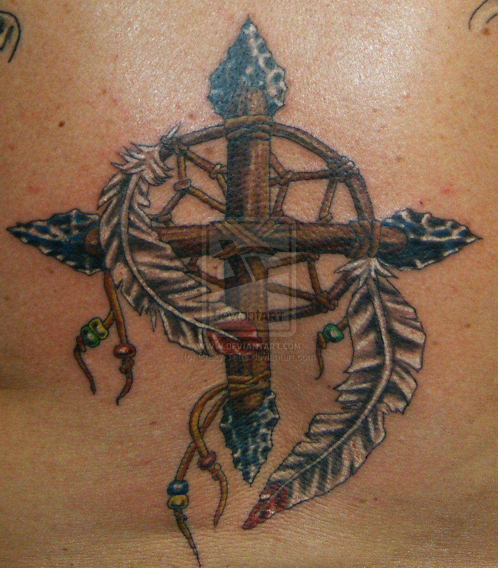 Native American Cross Tattoos Dream Catcher Medicine Wheel Cross with regard to size 1024 X 1166