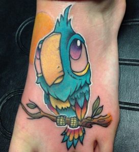 New School Bird Tattoo Tattoos Tattoos Feet Tattoos Ink Master regarding size 1037 X 1138