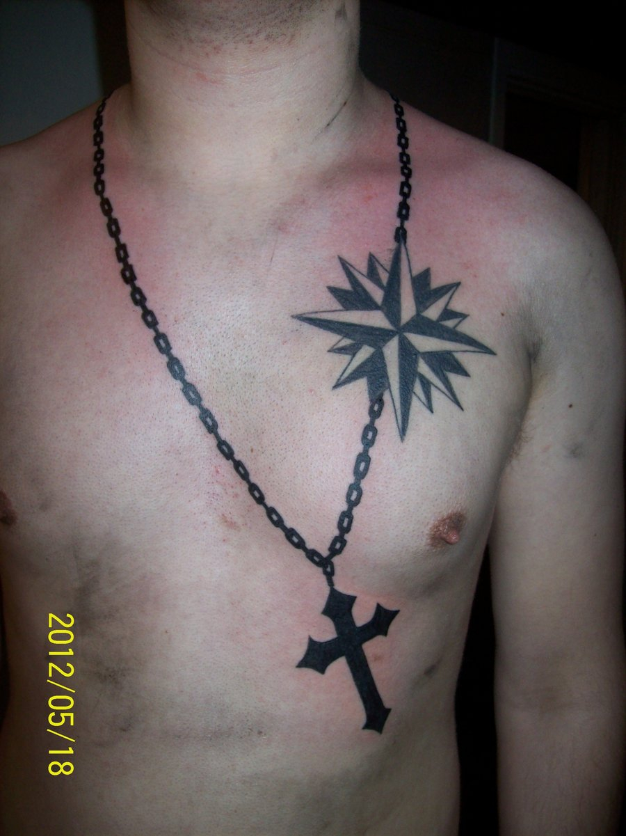 Nice Cross And Chain Necklace Tattoo Tentacletattoo regarding dimensions 900 X 1201