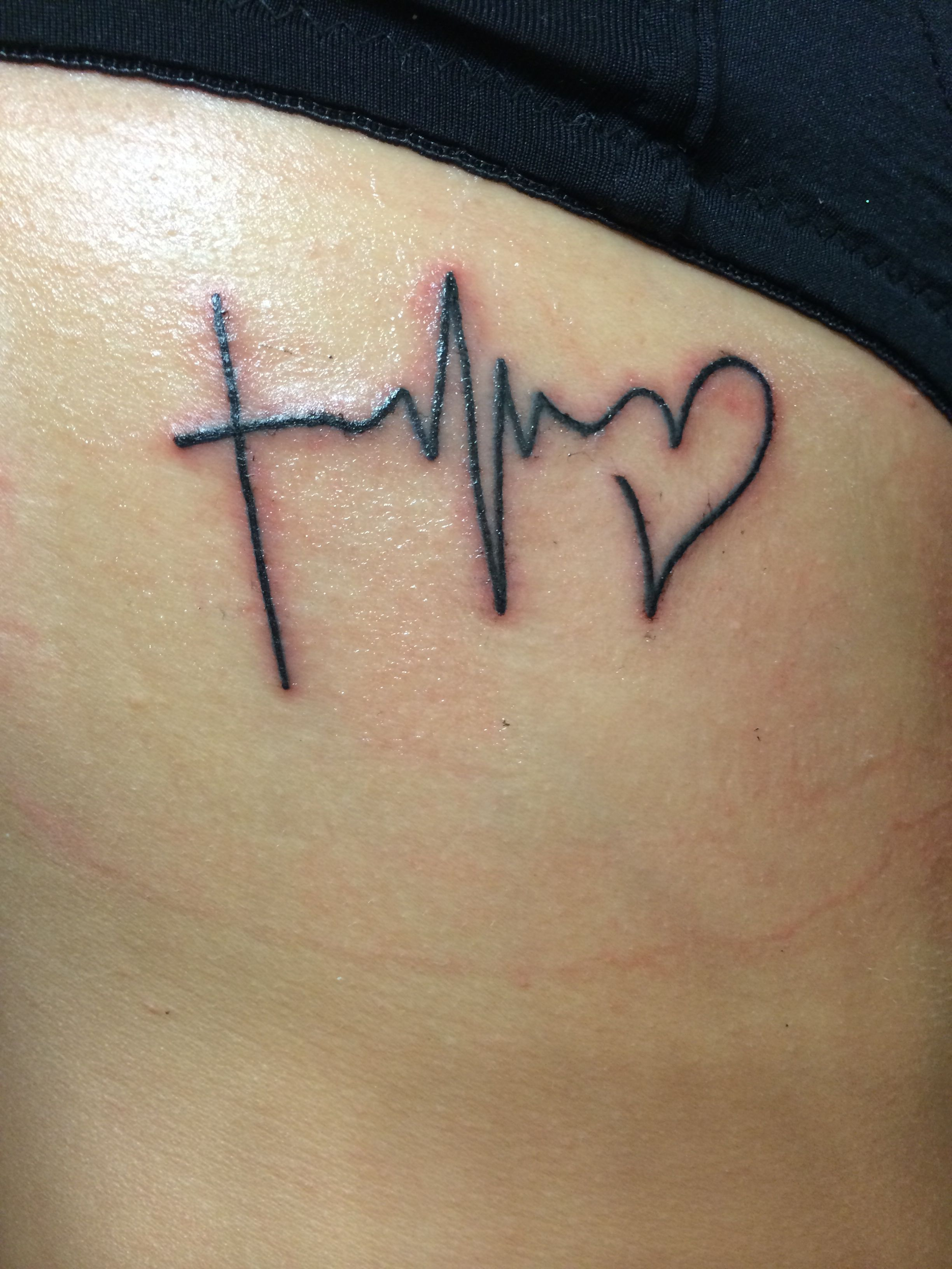 Nurse Tattoo Faith Hope Love Cross Heartbeat Heart Tattoos with regard to measurements 2448 X 3264