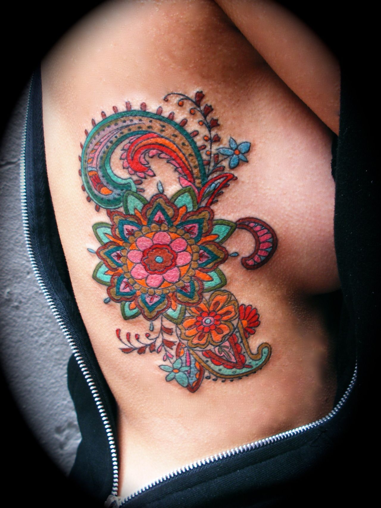 Paisley Bird Tattoo Colorful Henna Paisley Jacobean Style intended for dimensions 1280 X 1707