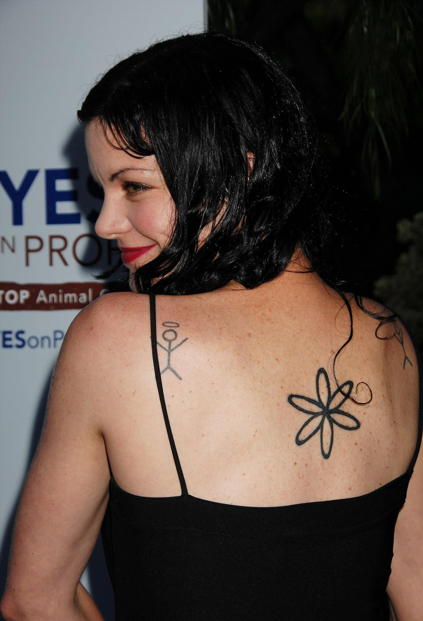 Pauley Perrette Celebrity Tattoos Tattoos Stick Figure Tattoo with sizing 1...