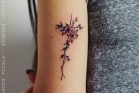 Peach Flower Cross Tattoo Done Etherea Tattoo Ink Tattoos in dimensions 890 X 890