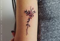 Peach Flower Cross Tattoo Done Etherea Tattoo Ink Tattoos regarding proportions 890 X 890