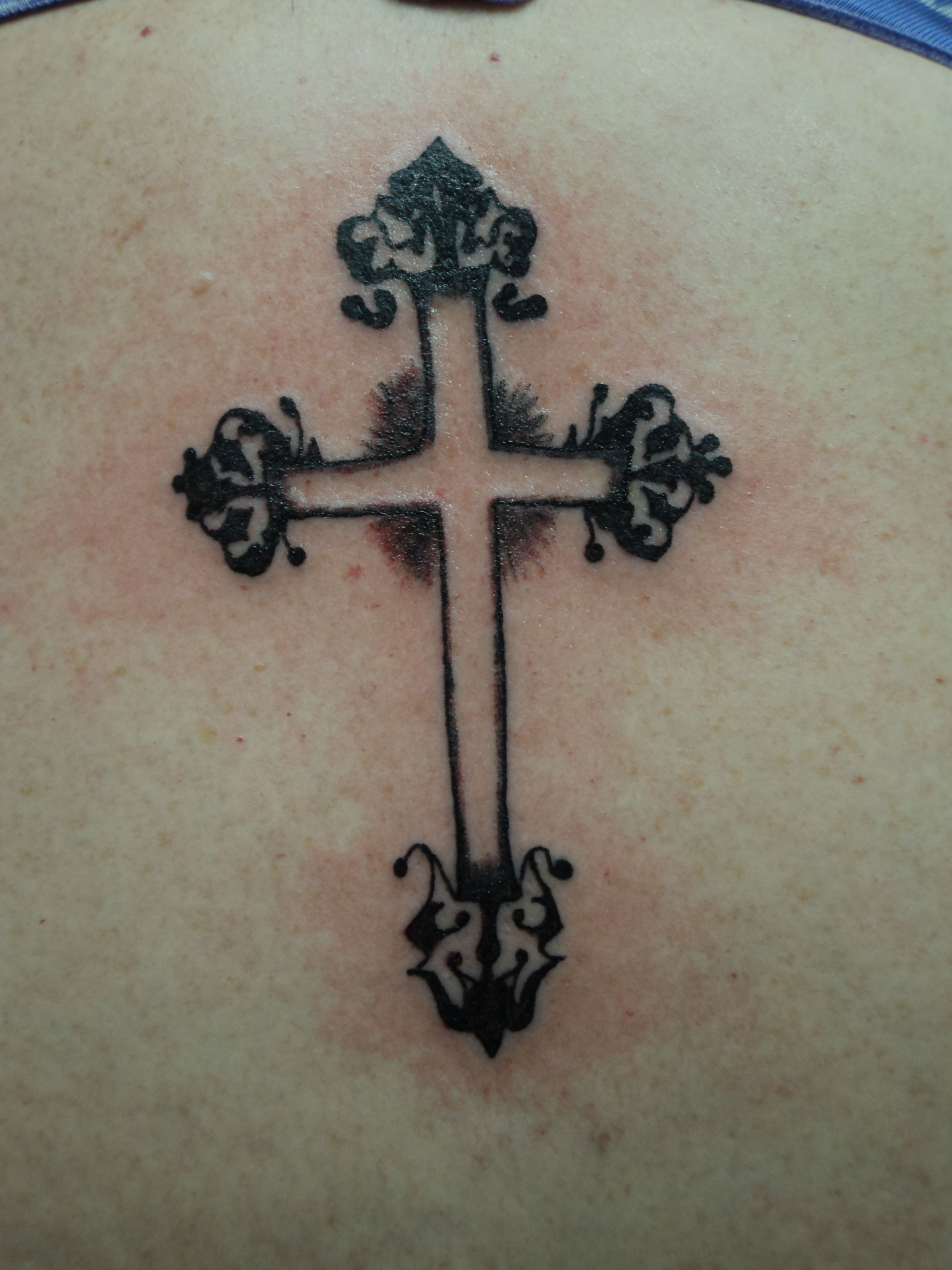 Григорианский крест тату