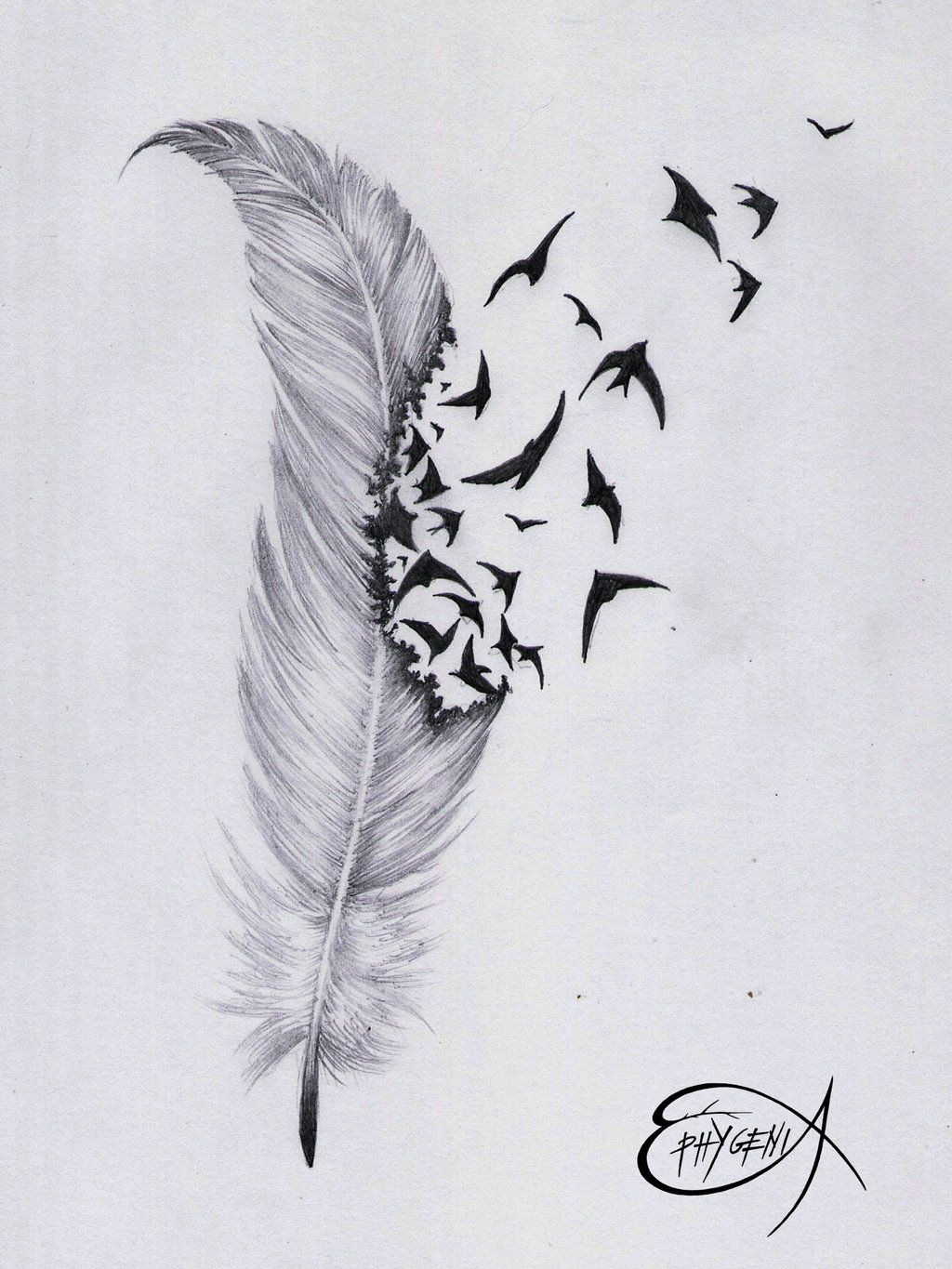 Pin Niko Palacios On Ink Me Feather Tattoos Feather With Birds inside dimensions 1024 X 1365