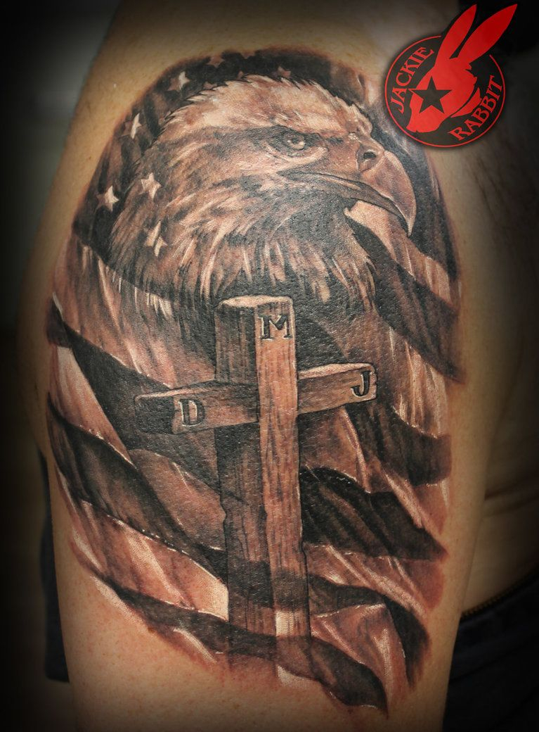 Pin Rob Greene On Tattoo Tattoos Cross Tattoo Designs Eagle in sizing 767 X 1040