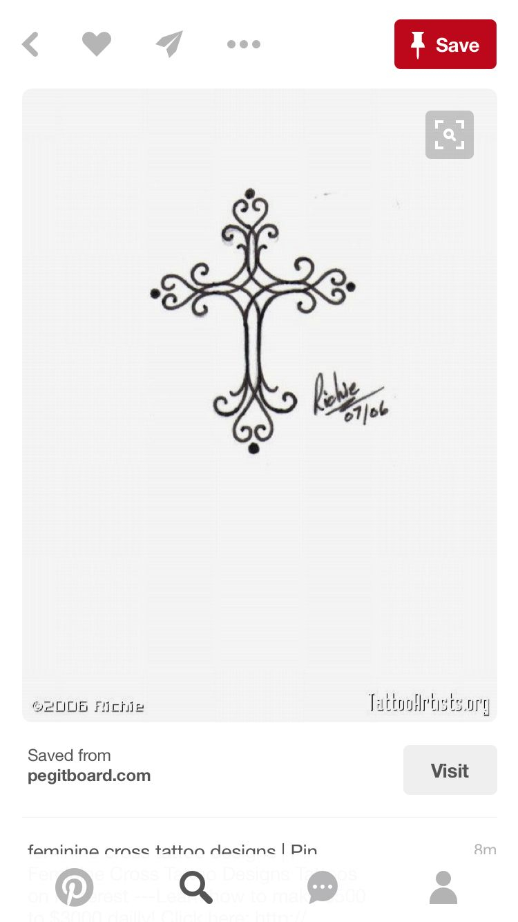 Pin Sirirat Sriput On Cross Tattoos Feminine Cross Tattoo intended for proportions 750 X 1334