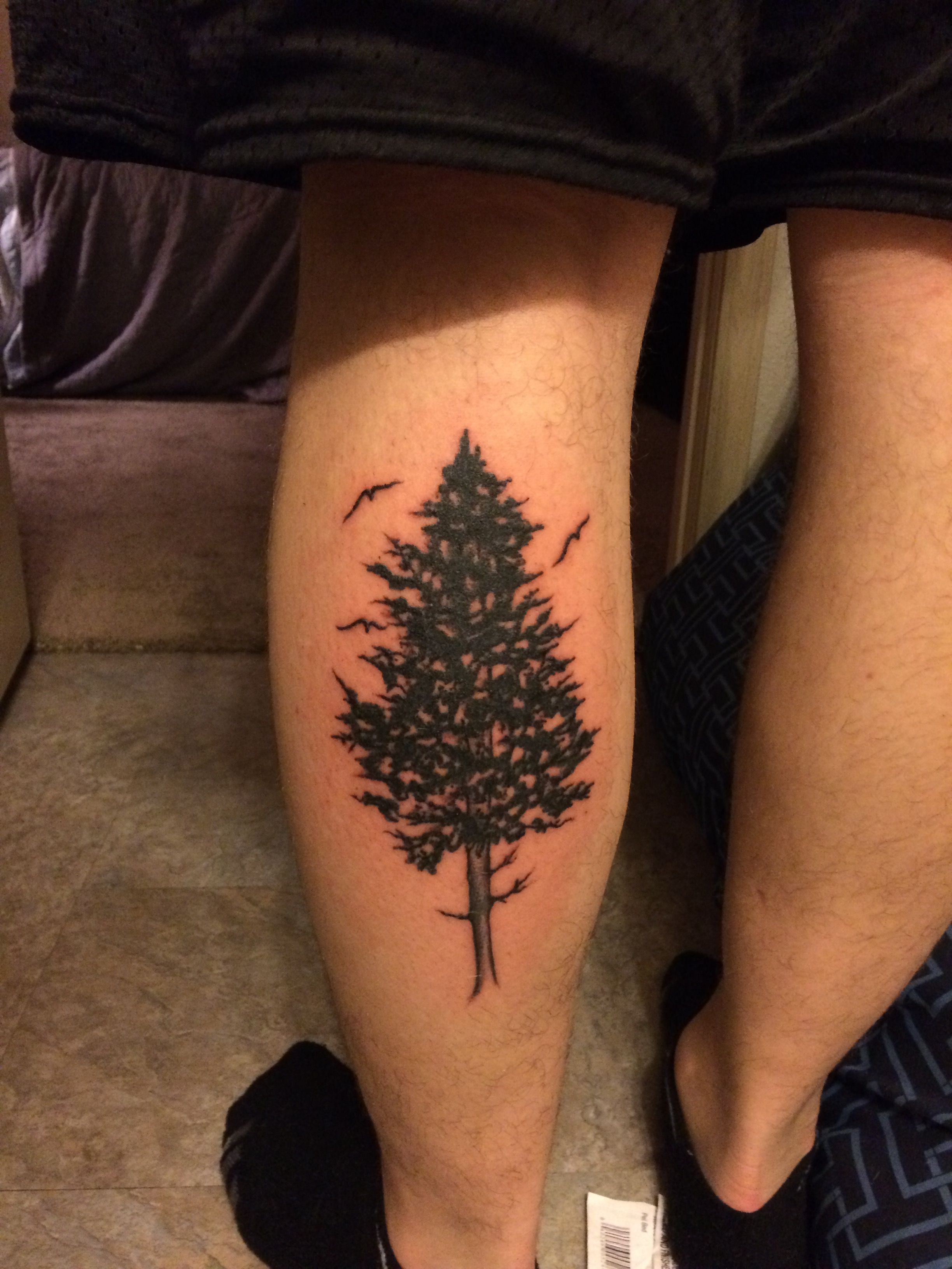 Pine Tree Tattoo With Birds For Men Tattoos Pine Tree Tattoo for sizing 2448 X 3264